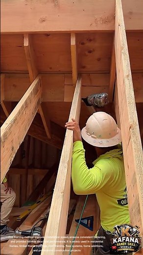 Professional Ceiling Joist Installation | Pneumatic Framing Nailer for Structural Wood Framing