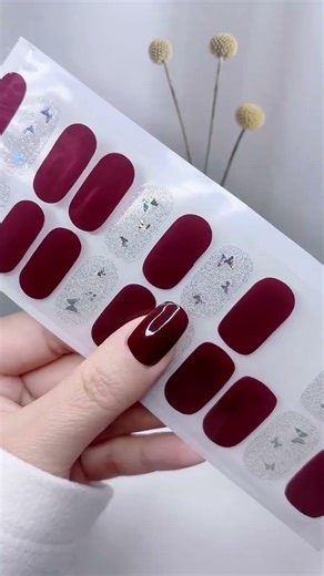 The Ultimate Burgundy Gel Nails: Easy at Home Tutorial 💅✨ #nailart #gelnails #beautyhacks #shorts