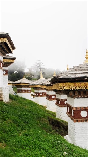 Drive to Dochula Pass, which sits at an altitude of over 3,000 meters. If the weather is clear, you will have the chance to see the snow-capped Himalayas from this point. At the pass summit, you can explore 108 chortens and see clusters of fluttering prayer flags. While enjoying the scenery, you can relax and have a coffee at the cafeteria. There are also plenty of open spaces for children to hike and appreciate nature. #DochulaPass #Hiking #Nature #Bhutanbelieve #Bhutan #BhutanTourism #VisitBhu