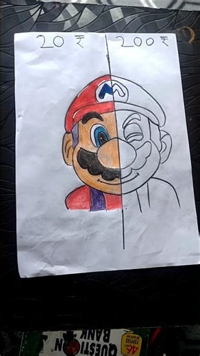 20₹ vs 200₹ Cartoon Drawing Challenge 😱 | Huge Difference!