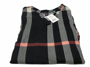 Plaid V-neck Tunic: Black & Red Casual Blouse, Adjustable Sleeves - Etsy