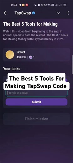 The Best 5 Tools for Making | TapSwap Code | The Best 5 Tools for Making Money with Cryptocurrency