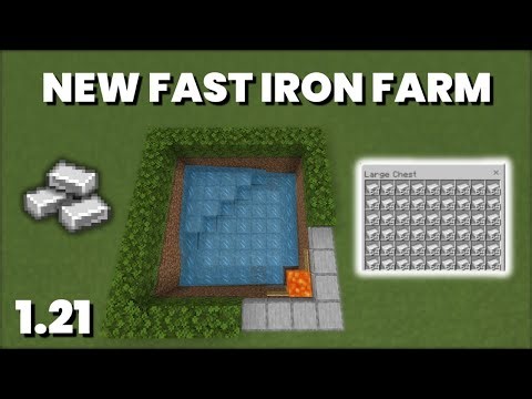 EASY IRON FARM TUTORIAL FOR MINECRAFT BEDROCK 1.21 - INFINITE IRON!