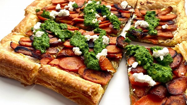 Carrot and goat cheese tart recipe