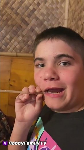 Longest Straw Challenge! Who Won? HobbyFamilyTV