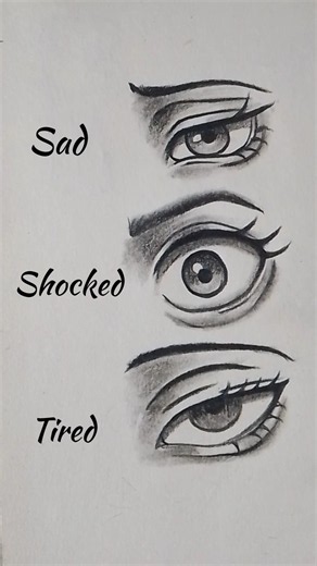 Draw the eye (sad,shocked,tired)✨#drawthentic#drawing#aesthetic#art#sketch#tutorial#eyes#short#viral