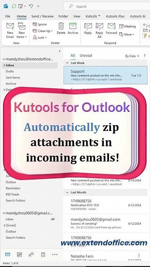 Automatically Zip Attachments in Outlook
