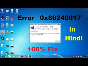 visual c 2015 redistributable error 0x80240017 . 100% Fix .2022