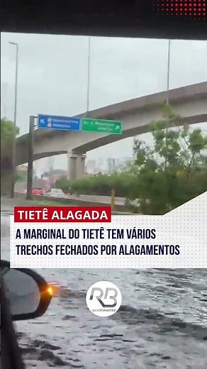 A Marginal do Tietê tem vários trechos fechados por alagamentos