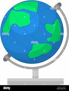 Cartoon desk globe. Table earth model icon Stock Vector Image & Art - Alamy