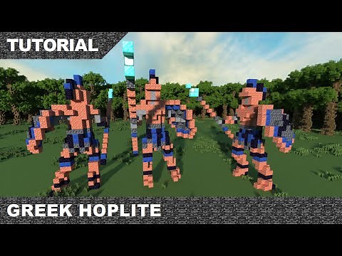 Minecraft Greek Hoplite Tutorial & Download (small version statue)