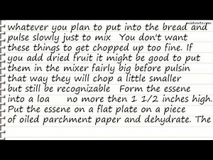 Recipe Essene Bread (Raw Sprouted Bread)