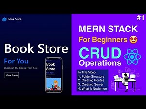 MERN STACK PROJECT FOR BEGINNERS | CRUD OPERATIONS | BOOK STORE PROJECT | PART - 1|