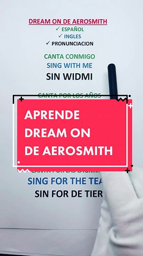APRENDE LA CANCION DREAM ON DE AEROSMITH #aprendoinglescantando #aprendecantando #dreamonaerosmith #lyrics #aerosmith #aprendeinglescantando #pronunciaciondecancioneseningles #ingles #english