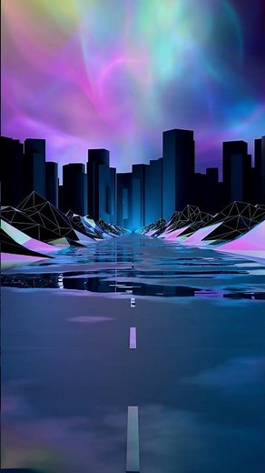 Lost in Neon: Hypnotic AI-Generated Cityscape | Futuristic Visuals in 4K #SciFi #Relaxing #Shorts