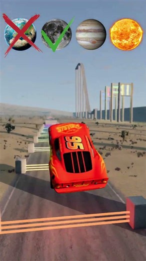 Testing Lightning McQueen in EVERY Gravity #beamng #experiment