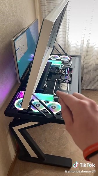 Custom-Built PC Setup Showcase with Modern Design