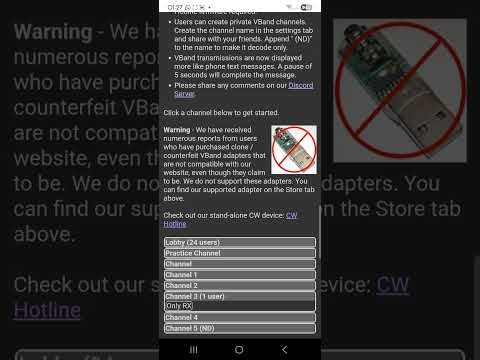 How to use v-band, what settings to use and how to install the app