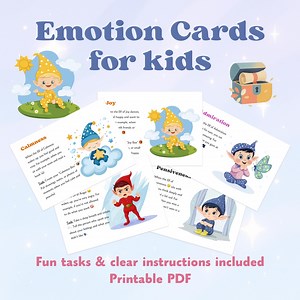 Printable Emotion Cards for Kids – Feelings Flashcards With Magical Elves – SEL Activity PDF for Preschoolers and Mindful Parenting - Etsy