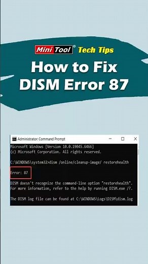 DISM Error 87 in Windows 11/10: 2 Simple Methods to Fix It! #dism #windowstips #windows