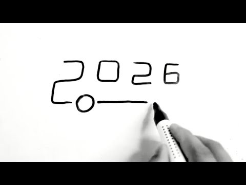 Bus 🚌 drawing from 2026 number | How to Turn Number into Drawing | Step By Step Easy Drawing
