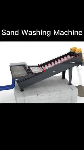 Animation display of working principle of sand washing machine#machinery