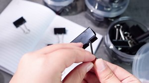 208 Pcs Assorted Sizes Binder Clips with Index Tabs Including Extra Large Medium Small Mini and Micro, 6 Sizes Binder Paper Clips with Sticky Tabs for Office, Back to School Supplies