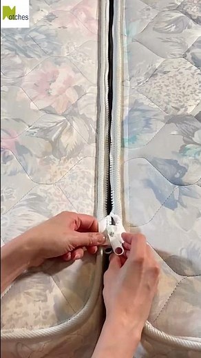 ⬆️Watch Full Tutorial - DIY Twin to King Zip Bed #sewing #twintokingbed