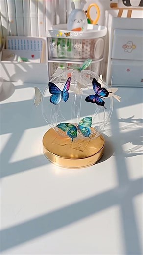 കുപ്പി വെച്ചോരു table decor 🦋✨ #diy #craft