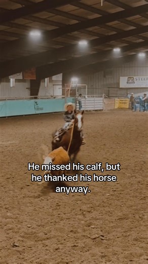 12K views · 21K reactions | He missed his calf — but he thanked his horse anyway. 癩 The world could use a little more of that. #SayItLouder #ThankTheHorse #CowboyWay #Rodeo #Cowboy #TeamTaylor #BreakawayRoping Classic Equine The Perfect Bit | Raenell Edsall-Taylor | Facebook