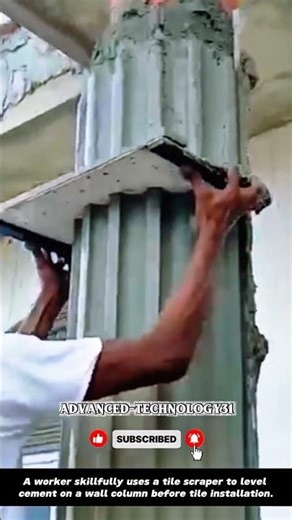 Mastering Wall Column Preparation Before Tiling !! #shorts #innovation #tools