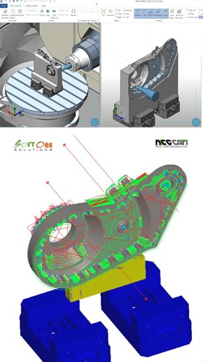 NCG CAM CNC 5 Axis GROB 550 Toolpath Machine Simulation #ncgcam #cadcamcnc #cncsoftware #cncmachine