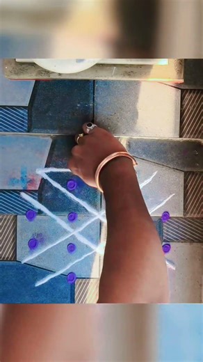 I found peace in the color's of Rangoli ❤️✨🎨#rangoli,#design #reels #art #easyrangoli #painting