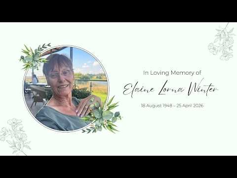 Funeral Service for Elaine Winter | 30 April 2026 - 10:00 AM SAST