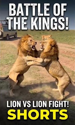 🦁 Battle of Kings 👑 | YCH Short | 0053 #attack #shorts #lionattitude
