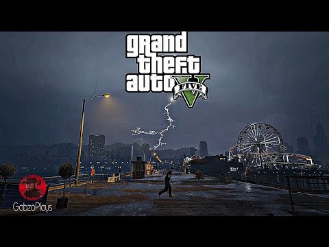 GTA V Thunderstorm – Relaxing Midnight Rain Walk in Los Santos | 4K 60FPS | No HUD