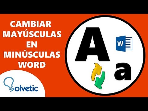 CAMBIAR de MAYUSCULA a MINUSCULA en WORD ✔️
