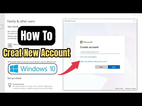 How To Create New User Account On Windows 10 ( Create Microsoft Or Local User Account )