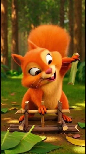 🚀 Panda Hit by Bamboo Catapult! 😂💥 Funny Cartoon Prank #toonchaosfactory