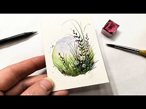 Beginner watercolor spring wildflowers painting tutorial » How to paint florals for spring ideas