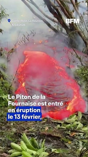 La Réunion: la lave du Piton de la Fournaise atteint l'océan Indien