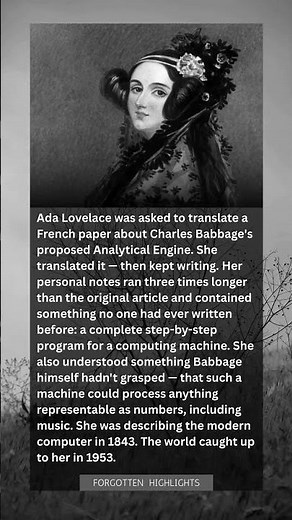 In 1843 a 27-Y-Old Woman Wrote the World's First Computer Program — for a Machine That Didn't Exist