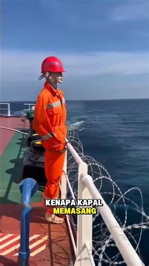 Why Do Ships Install Barbed Wire? Here's Why! 😱#shrots