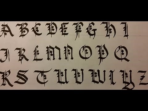 Gothic Calligraphy alphabet