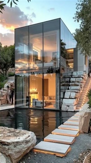 Luxury glass house transformation.