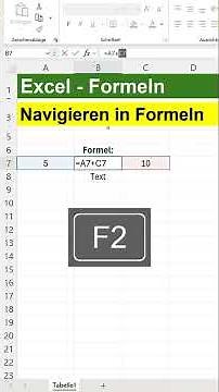 Navigieren in Excel Formeln - mit einem einfachen Trick ohne die Maus schneller arbeiten #excel