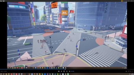 ue4 独立游戏 室外场景 NPC，车流