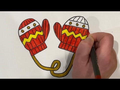 How to draw mittens @AlliesArtforKids