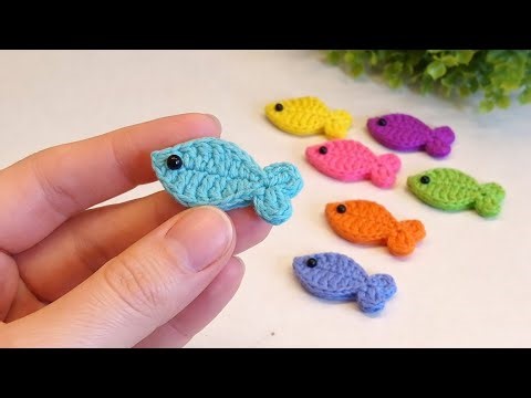 Mini Crochet Fish Tutorial | Easy Crochet Fish for Beginners ll