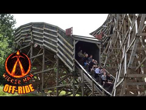 Wicker Man Off-Ride Footage (60FPS), Alton Towers GCI Wood Coaster | Non-Copyright